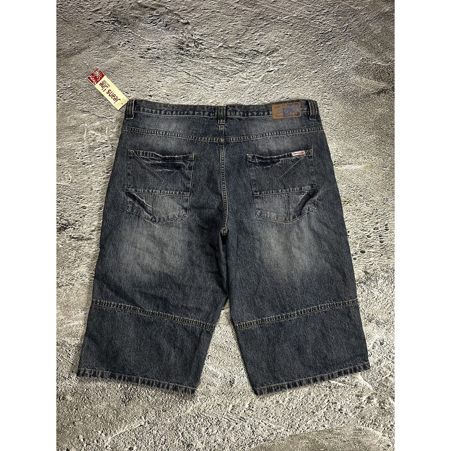 Jorts vintage baggy Y2K navy denim shorts