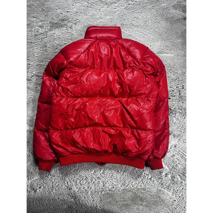 Moncler puffer jacket reversible vintage down red navy