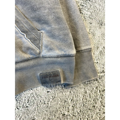 True Religion zip hoodie big logo vintage big logo teddy Y2K