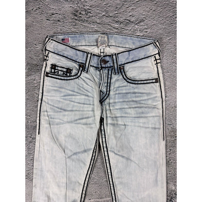True Religion jeans vintage denim dyed faded washed black