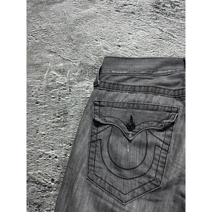 True Religion vintage grey jeans Ricky contrast stitching