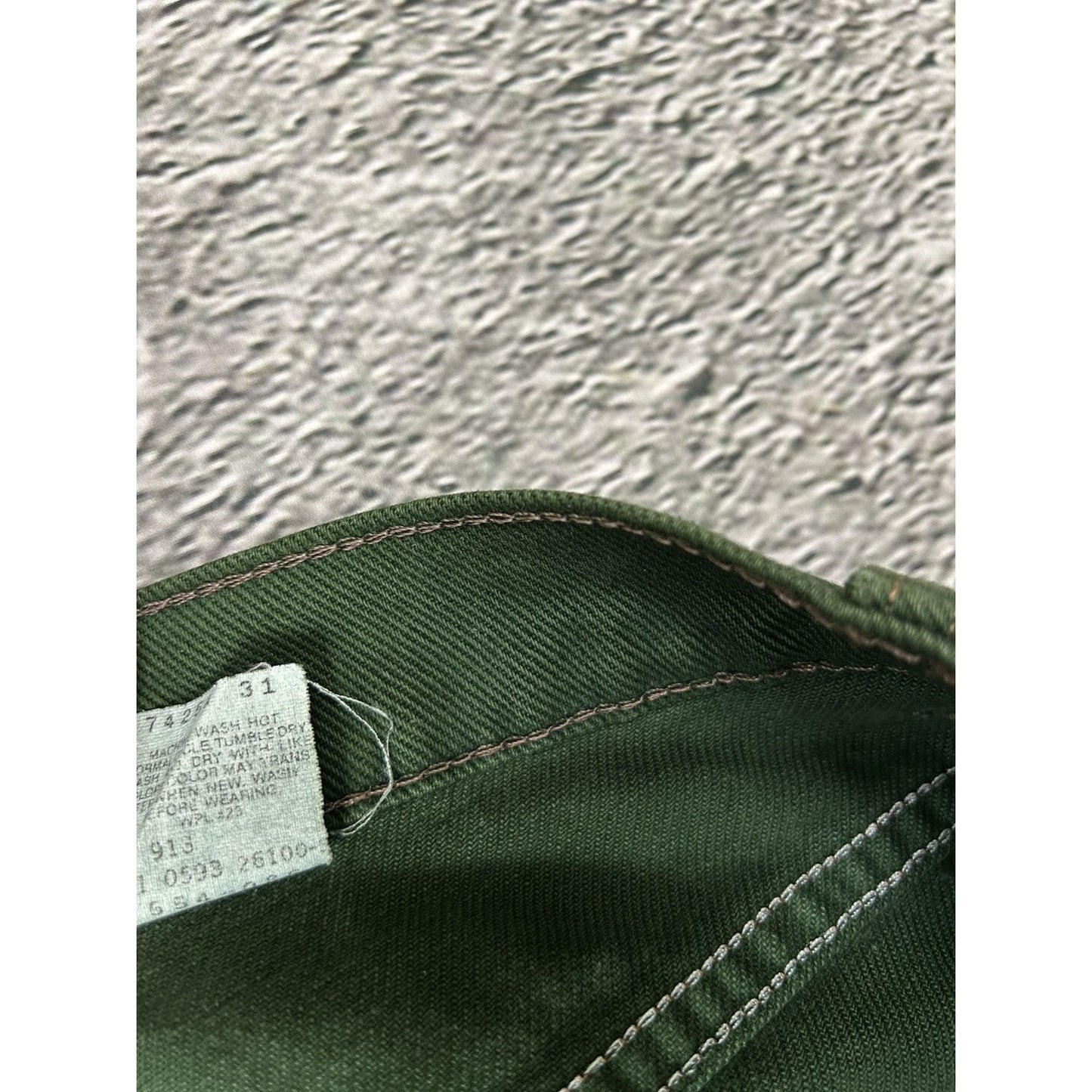 Levi's 554 jeans vintage green made in USA 90s