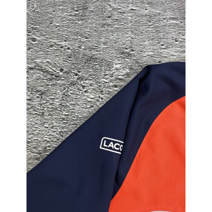 Lacoste track jacket white orange vintage nylon drill Y2K