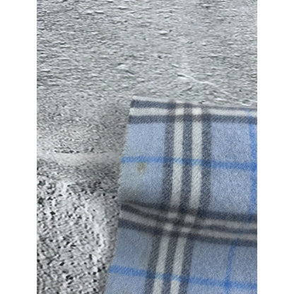 Burberry scarf lambswool cashmere baby blue nova check
