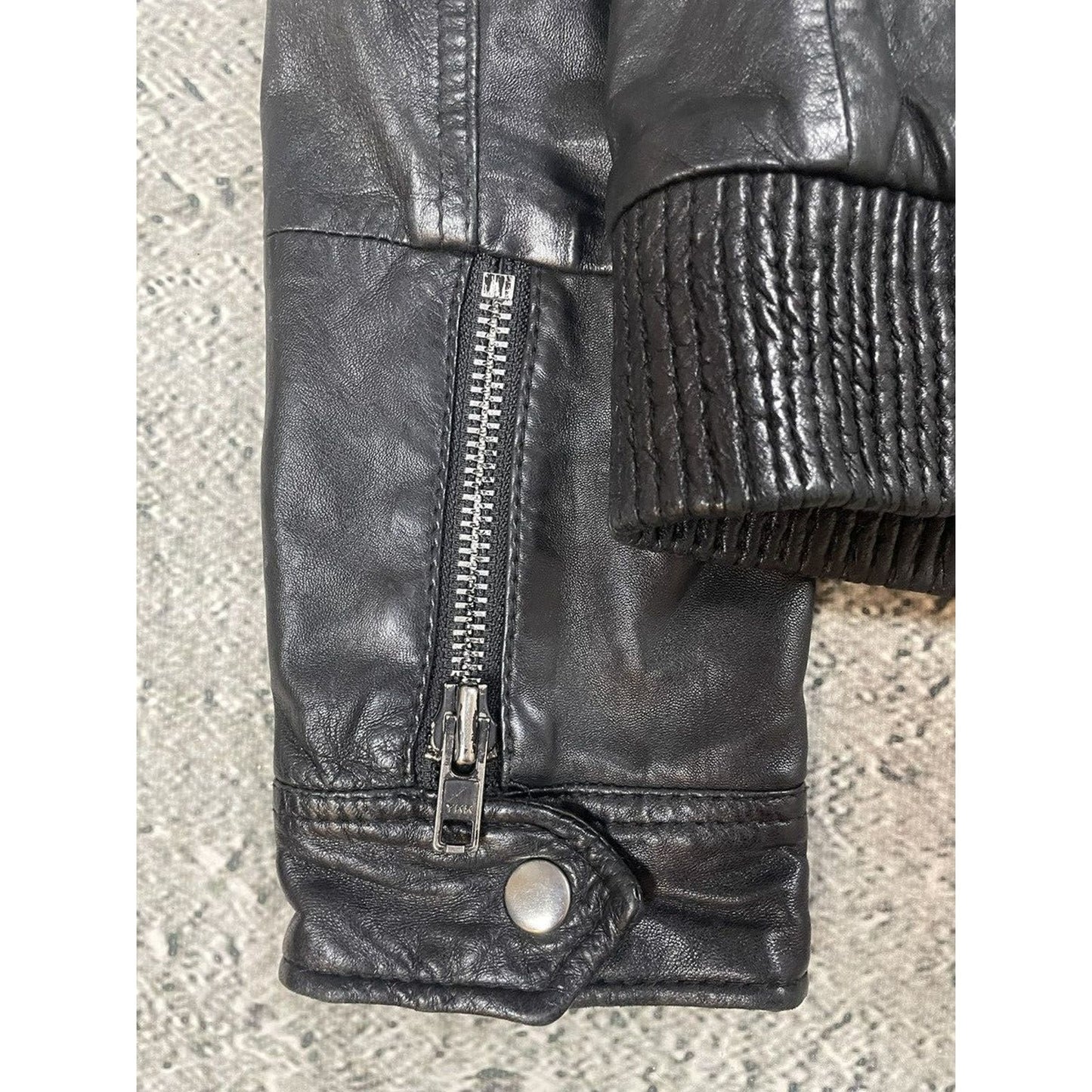 Allsaints Vintage Leather Jacket Avant Garde black