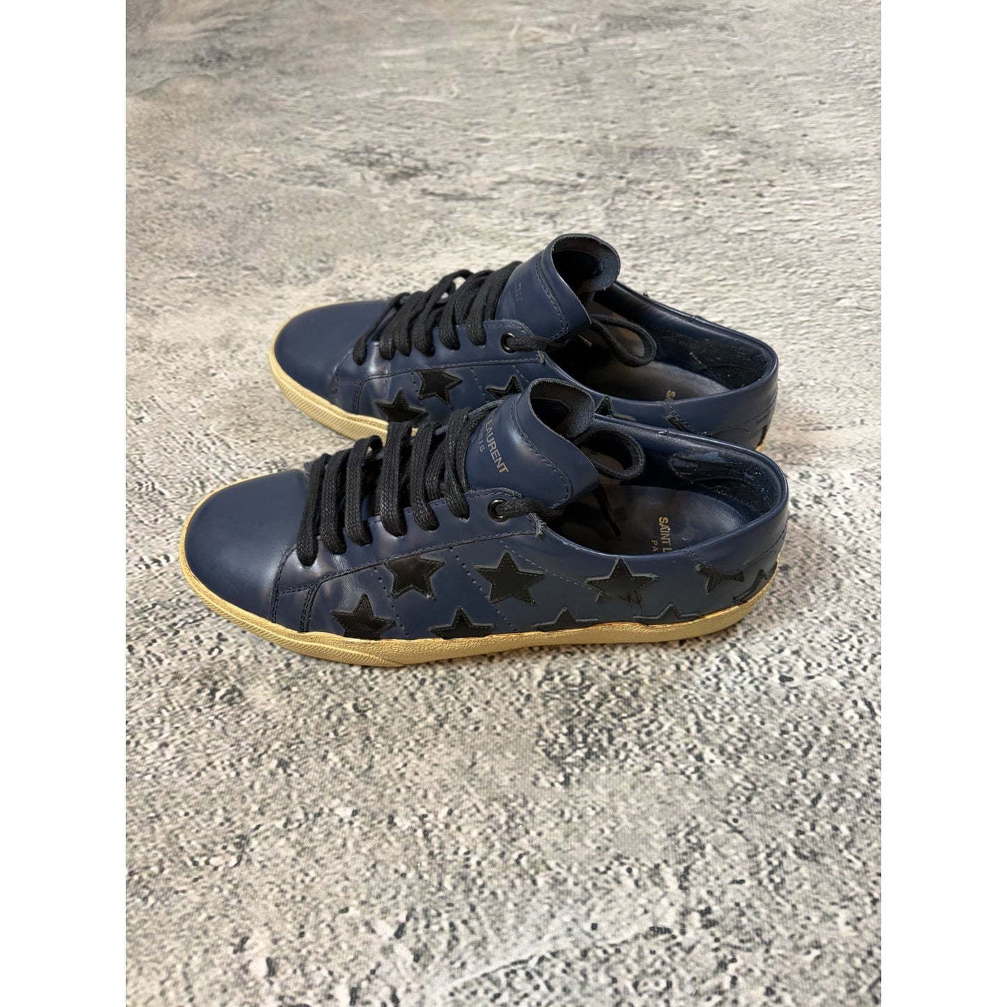 Saint Laurent Hedi Slimane sl06 Star sneakers low navy black stars