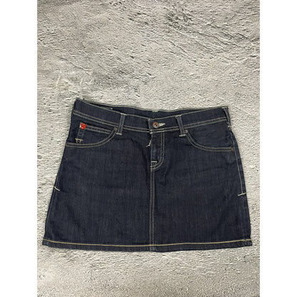 Evisu x Puma vintage navy skirt black seagulls Y2K