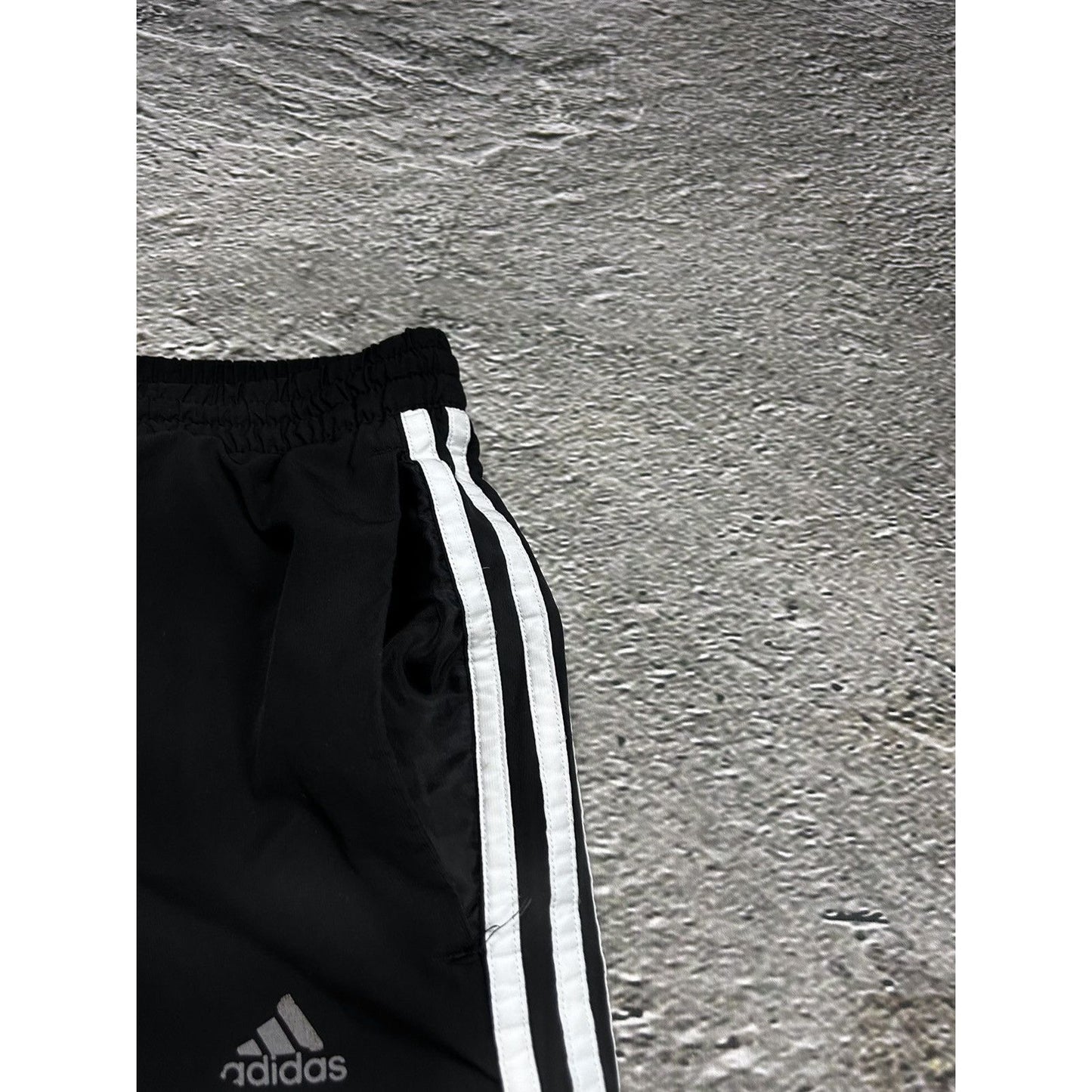 Adidas vintage black nylon track pants small logo 2000s