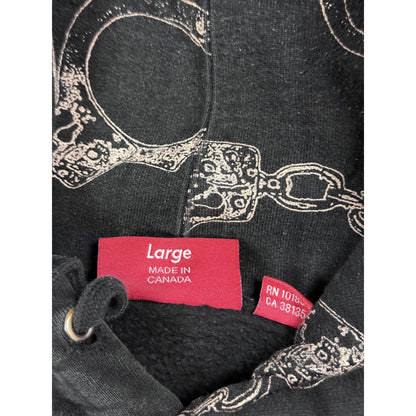 Supreme hoodie handcuffs black hooded sweatshirt FW17