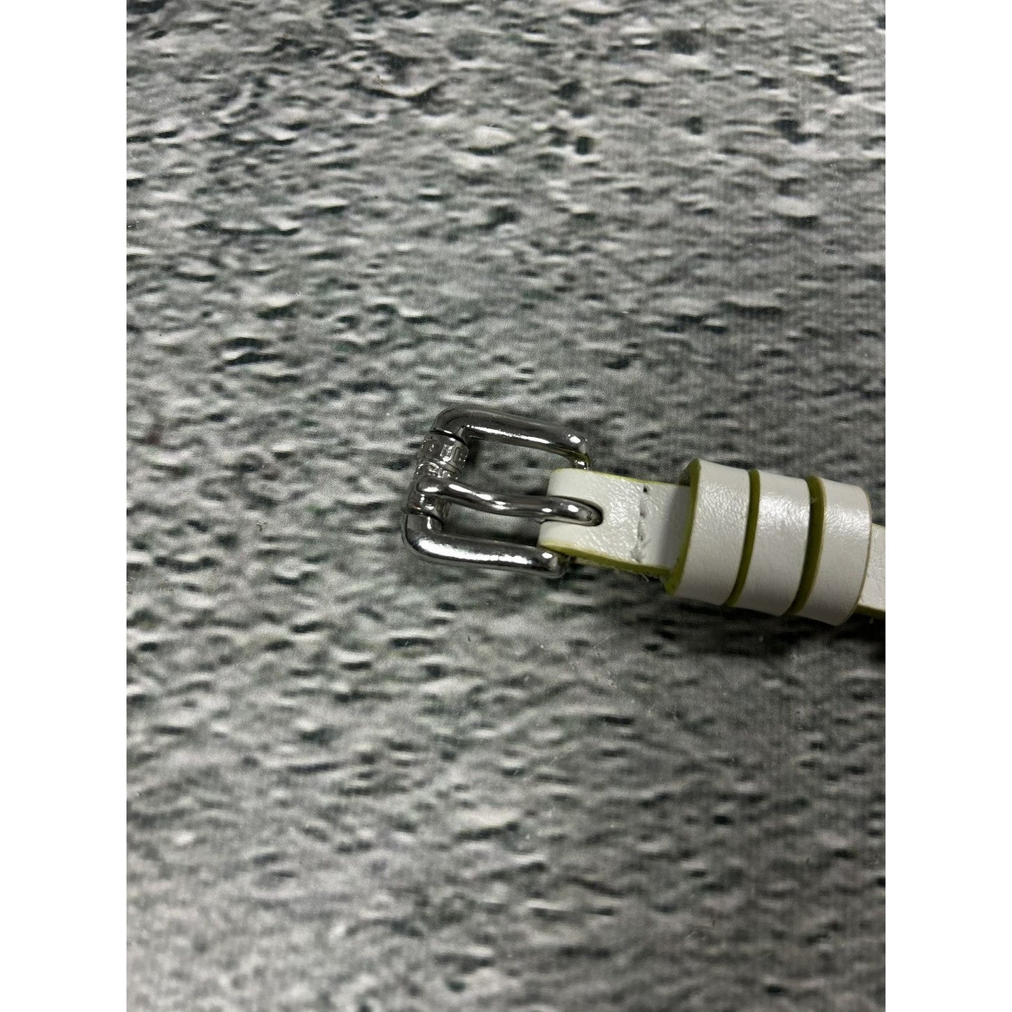 Diesel leather belt multicolour moving letters Y2K white