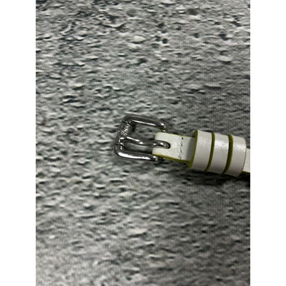 Diesel leather belt multicolour moving letters Y2K white