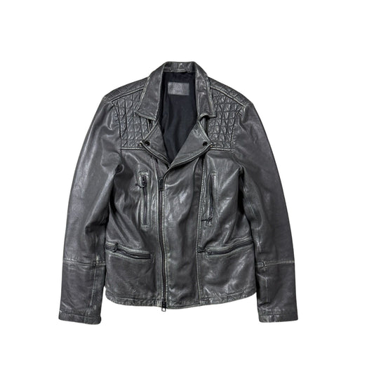 Allsaints Vintage Leather Jacket biker Avant Garde black