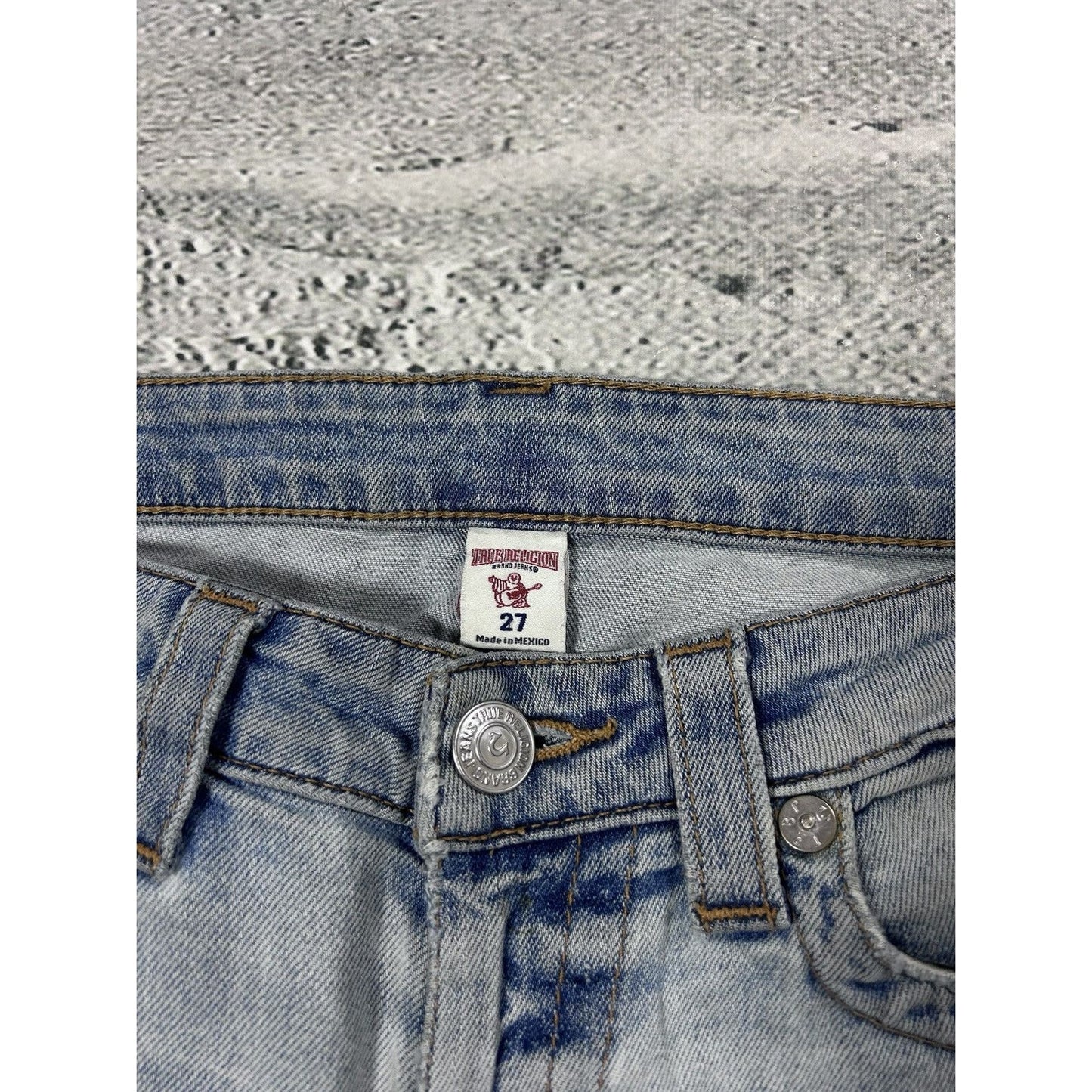 True Religion jeans vintage bootcut denim pants baby blue