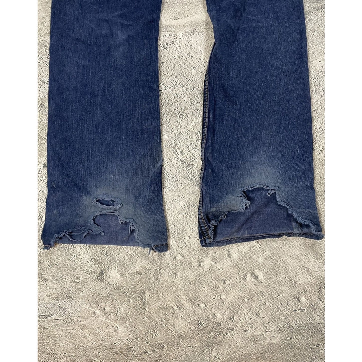 True Religion Billy blue jeans Black thick stitching Y2K
