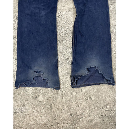 True Religion Billy blue jeans Black thick stitching Y2K