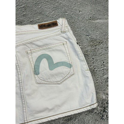 Evisu x Puma vintage white skirt mint seagulls Y2K
