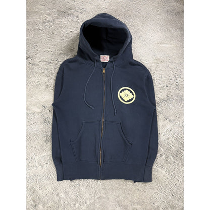 Evisu zip hoodie navy vintage daicock big logo white