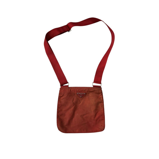 Prada red shoulder bag nylon mini