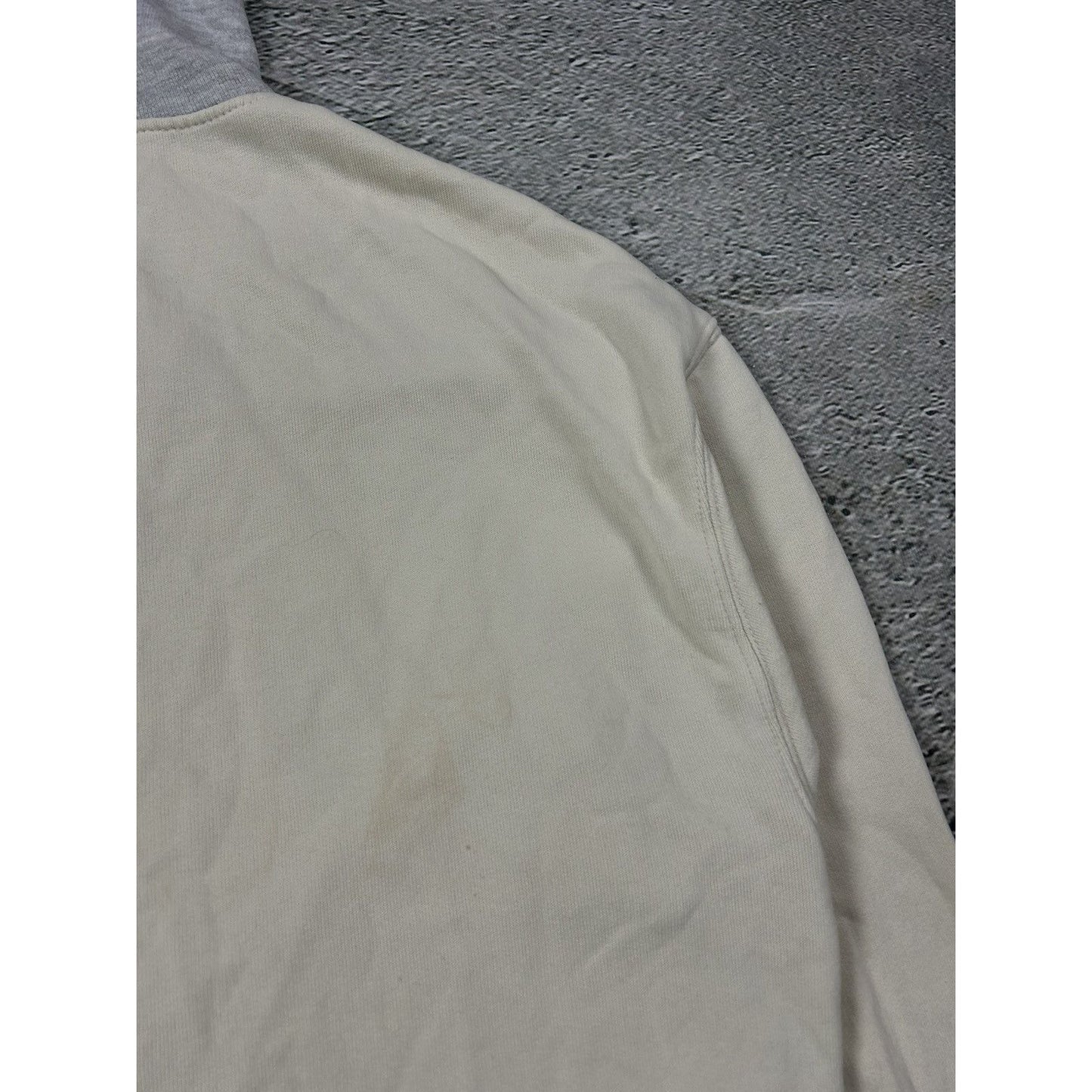 Evisu zip hoodie white grey blue vintage big logo Y2K