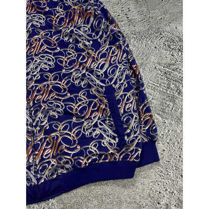 Pelle Pelle track jacket monogram big logo 90s purple Y2K