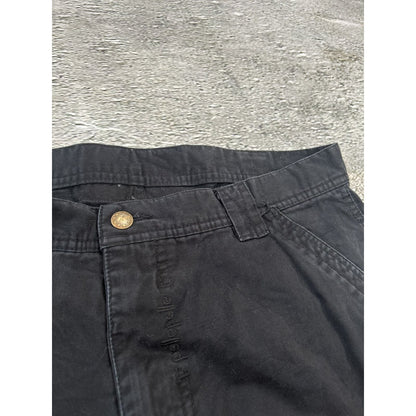 Pelle Pelle vintage black cargo pants small logo Y2K