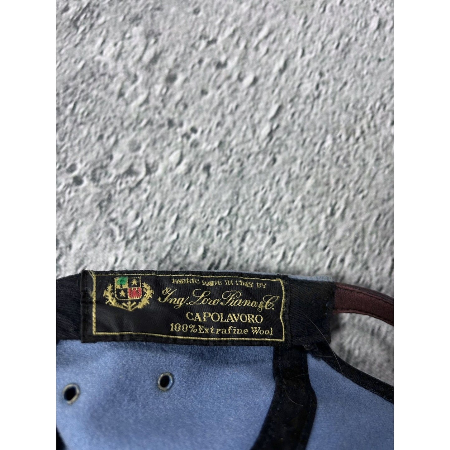 Supreme cap 5 panel baby blue Loro Piana wool