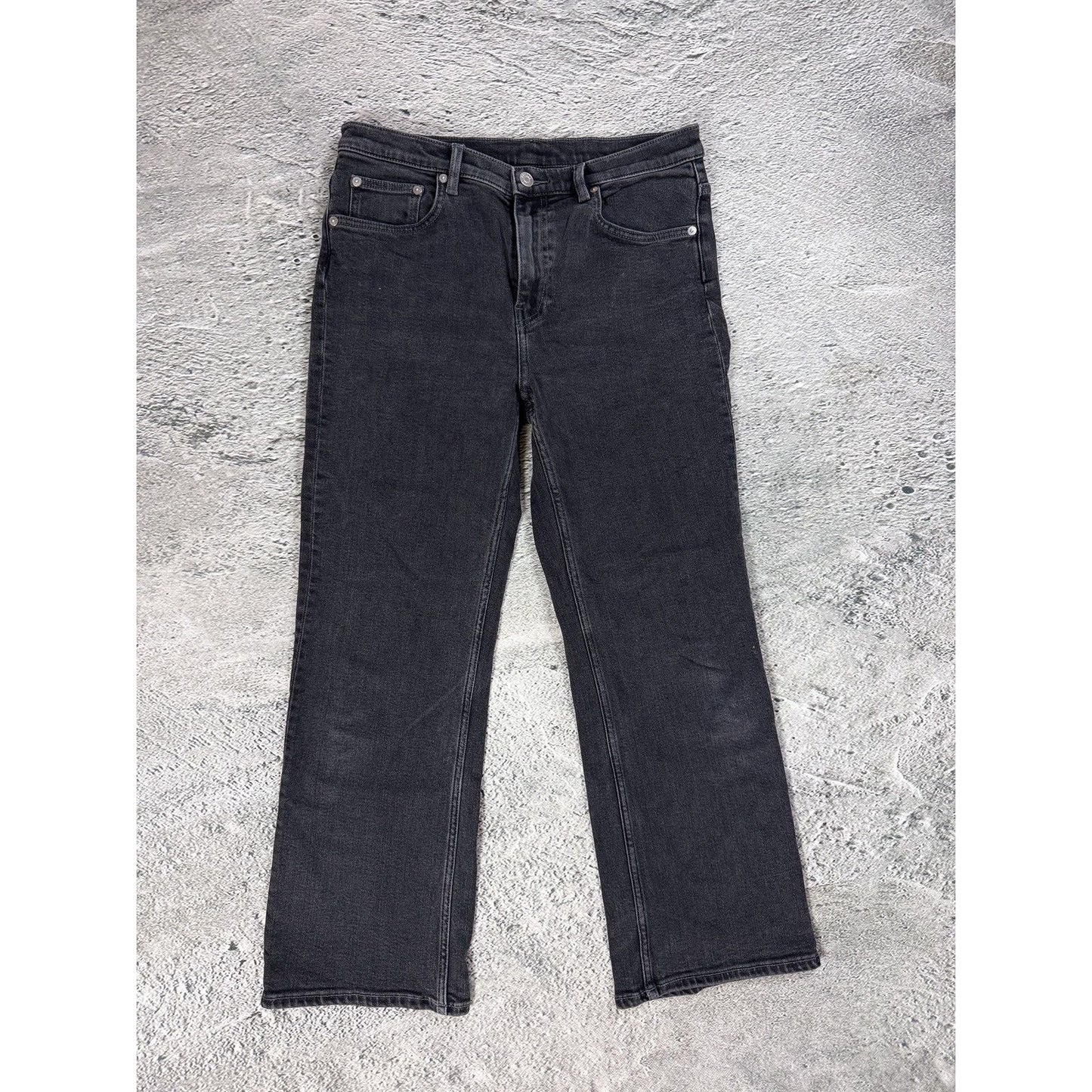 Arket flared black washed jeans Y2K basic bootcut
