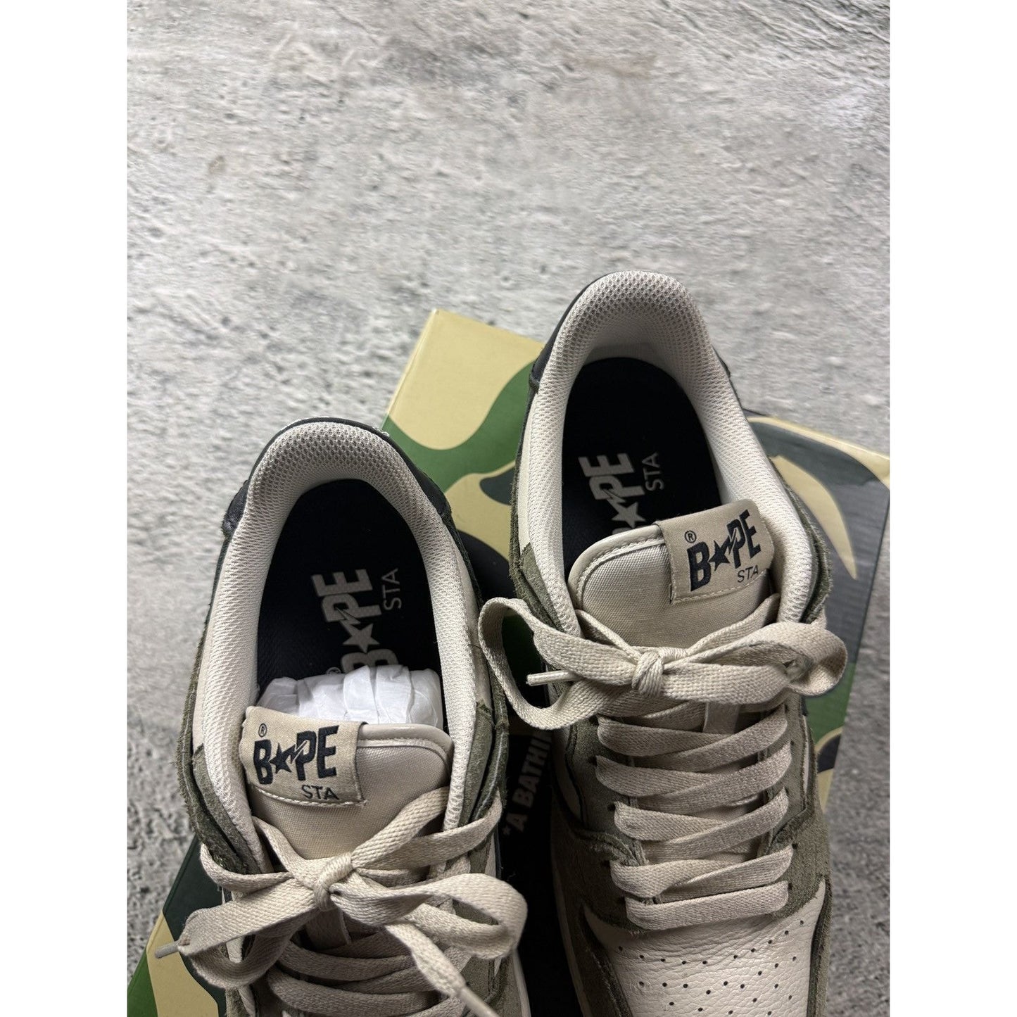 Bapesta Sk8-sta Bape sneakers khaki green a bathing ape