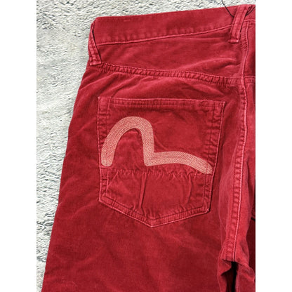 Evisu red pants jeans made in japan vintage