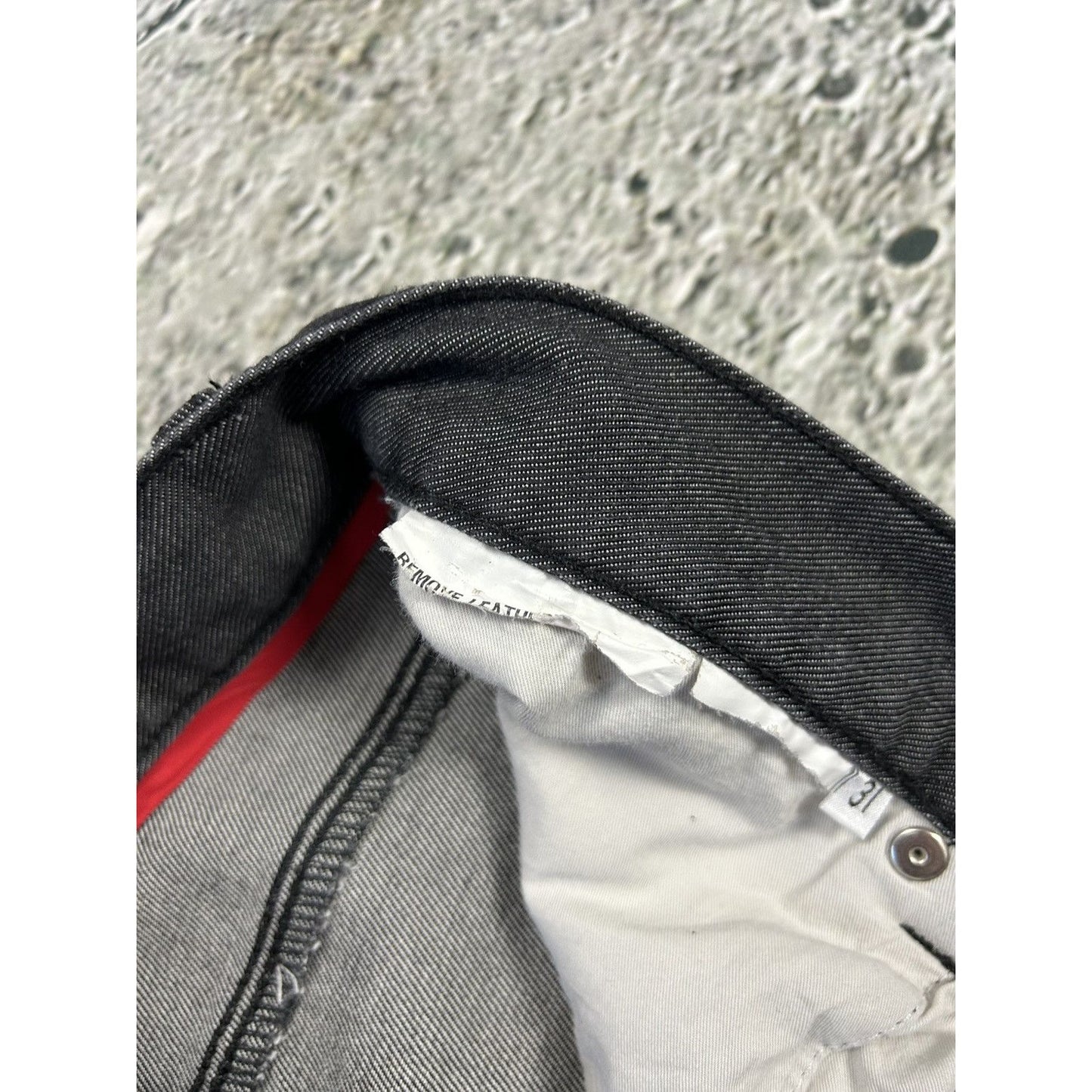 Prada jeans straight vintage denim pants grey easy fit