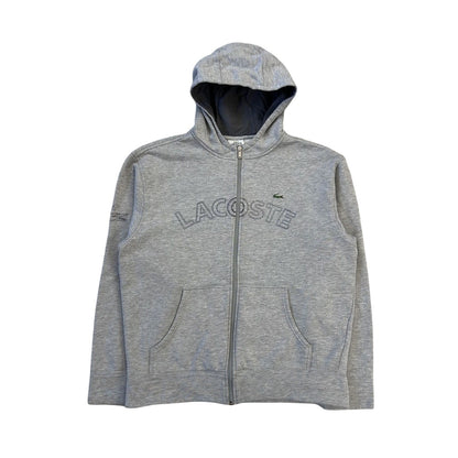 Lacoste zip hoodie big logo grey Sport