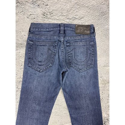 True Religion Rocco jeans vintage denim pants slim snakeskin