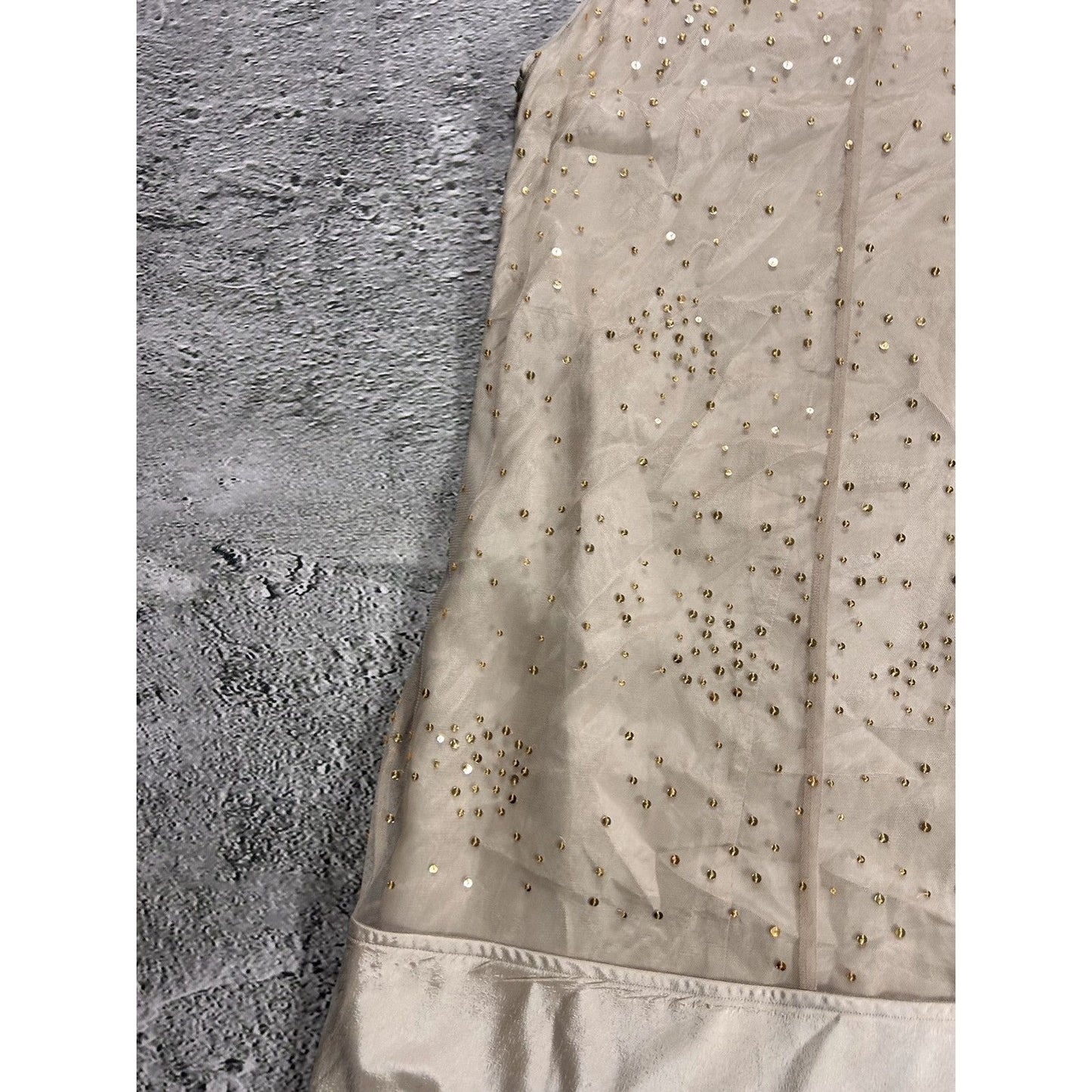 Red Valentino dress glitter beige gold