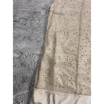 Red Valentino dress glitter beige gold