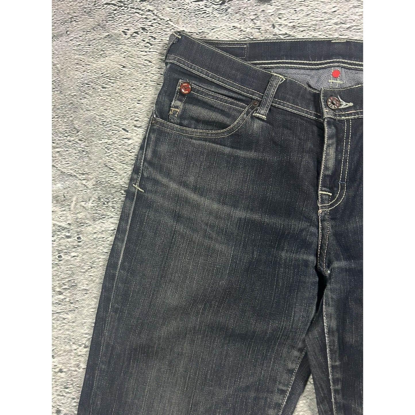 Evisu x Puma jeans vintage grey bootcut mint seagulls