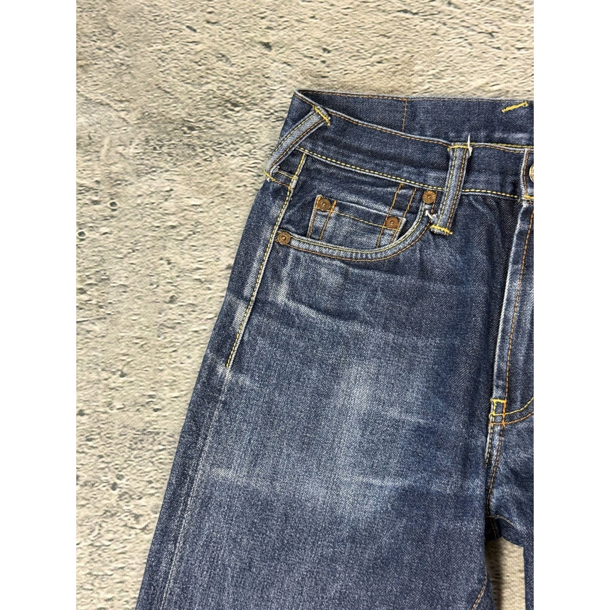 Evisu jeans daicock big logo vintage pink washed