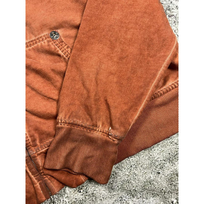 True Religion vintage orange zip hoodie thick stitching Y2K