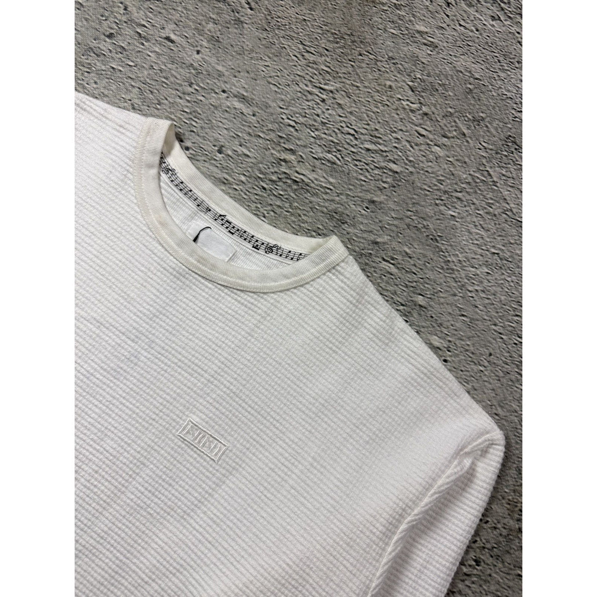 Number (N)ine NN Waffle Longsleeve thermal embroidery