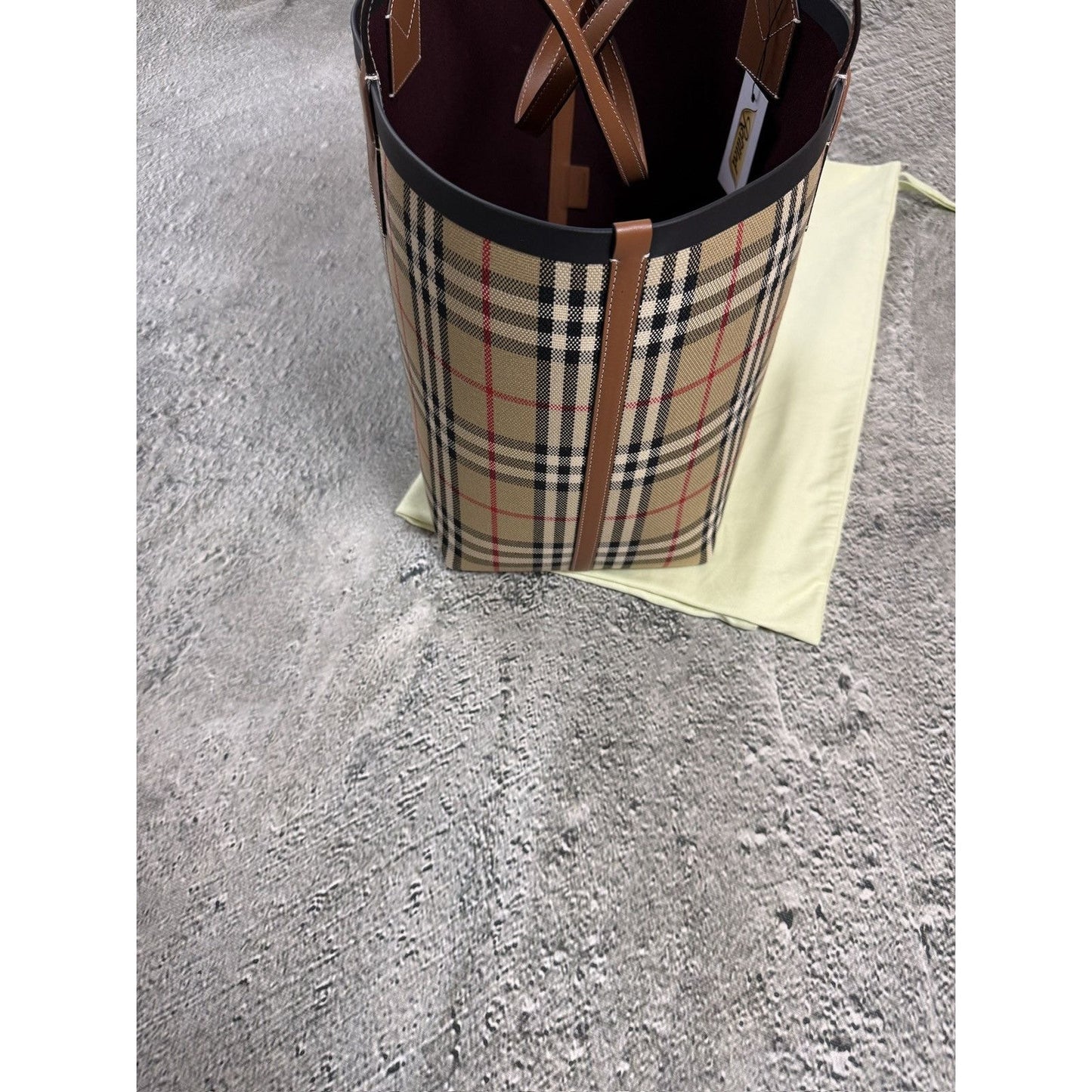 Burberry Medium London Nova Check Hand Tote Bag