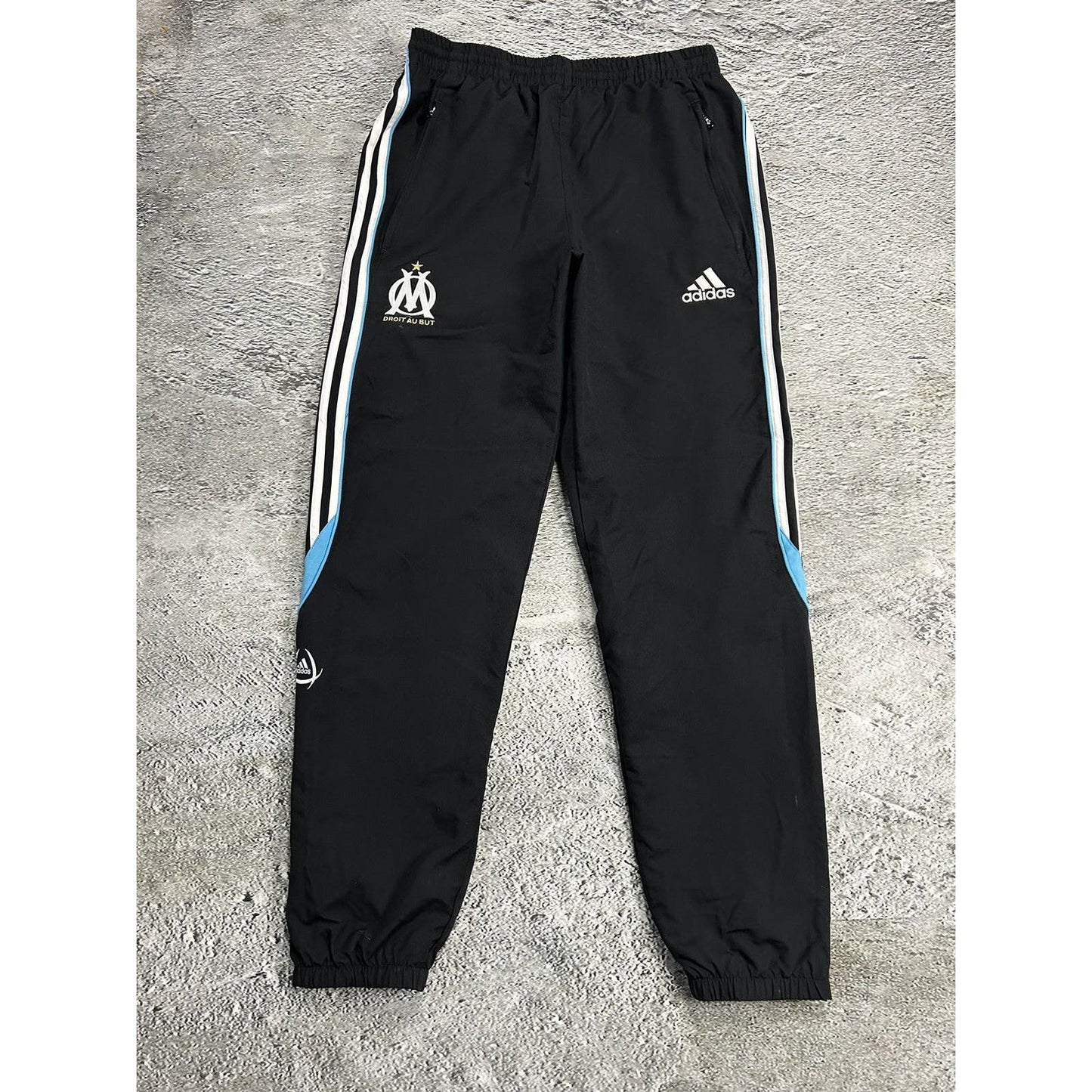 Marseille Adidas track suit black blue pants jacket vintage