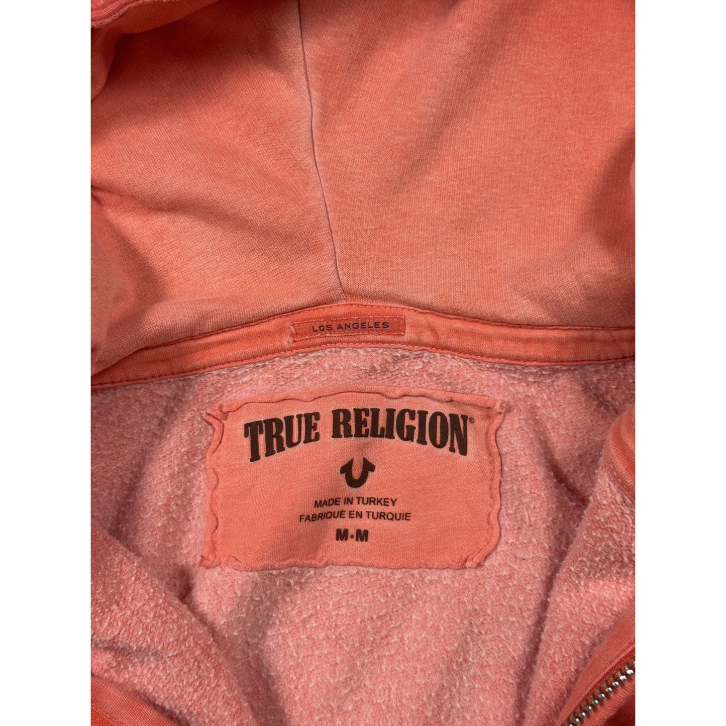 True Religion zip hoodie orange stars vintage California Y2K