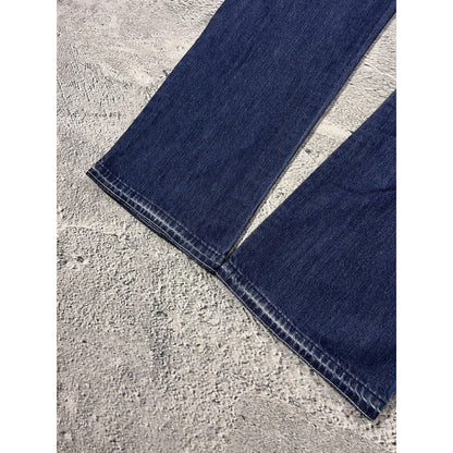 True Religion blue jeans white stitching straight