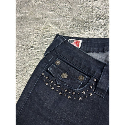 True Religion black jeans studded Billy flared Y2K