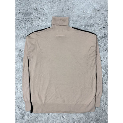 MM6 Maison Margiela Beige/Black turtleneck sweater T-shirt