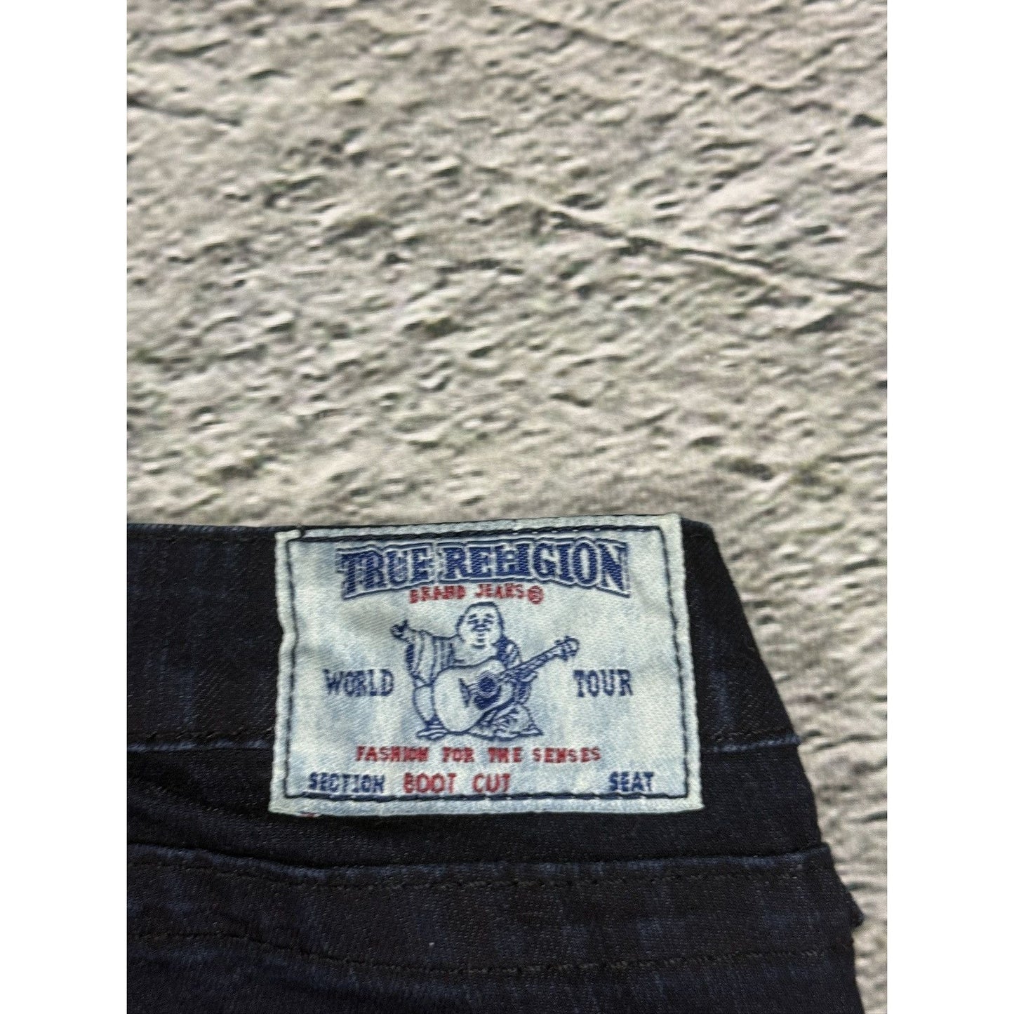 True Religion blue jeans flared bootcut dark glitter shiny