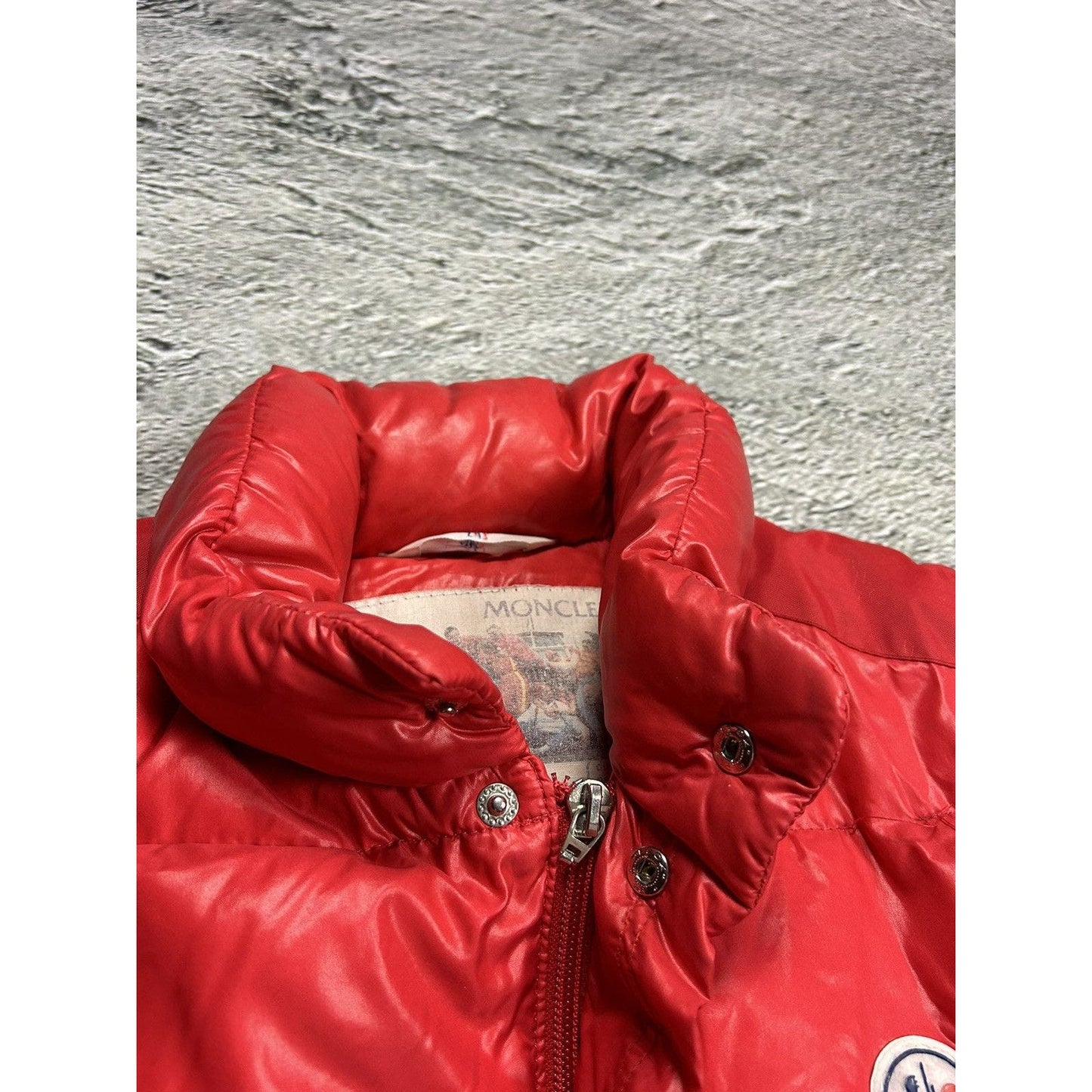 Moncler puffer jacket / vest vintage down red 2 in 1