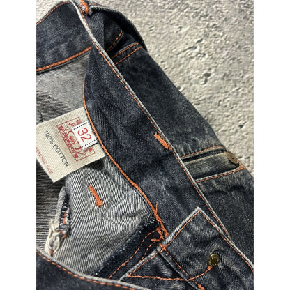 Evisu jeans vintage handpainted seagull inside out selvedge