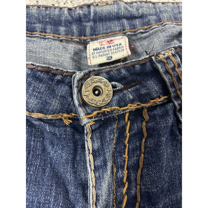 True Religion jeans vintage flared bootcut brown stitching