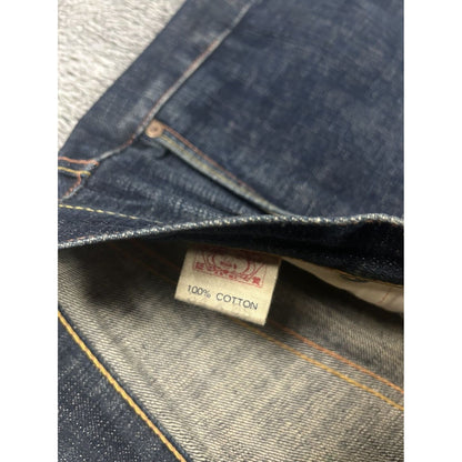 Evisu jeans white daicock big logo blue selvedge denim