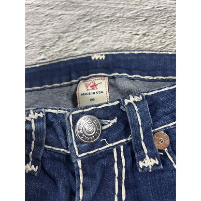 True Religion jeans flared vintage denim pants navy blue